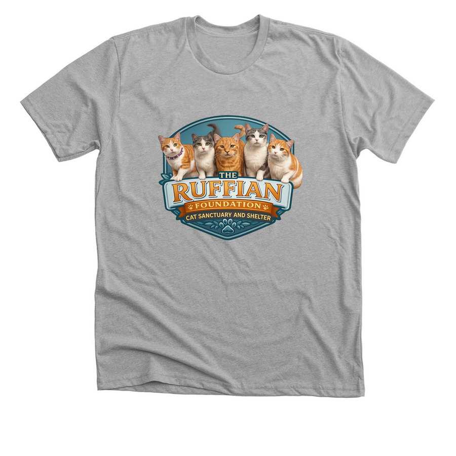 Double Logo&nbsp;, a Athletic Heather Premium Unisex Tee