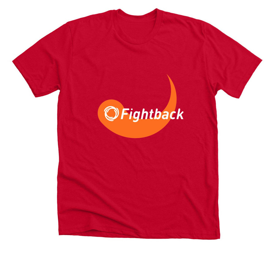 Fightback Unisex Tee, a Solid Red Blend Premium Unisex Tee
