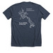 Lao Wildlife (White Logo)&nbsp;, a Heather Midnight Navy Premium Unisex Tee (back-view)