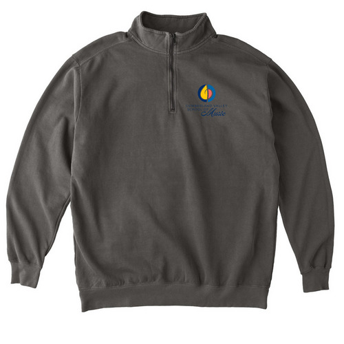 CVSM Logo Quarter Zip, a Pepper Comfort Colors Quarter Zip Pullover