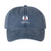 SJCR Hats, a Navy Printed Pigment Dye Baseball Cap
