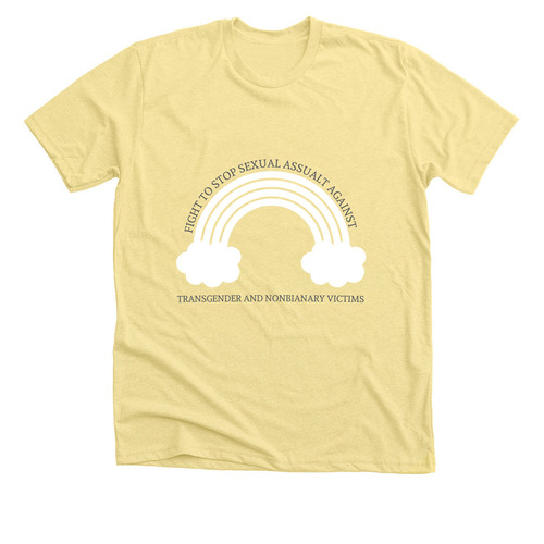 Fight Against Rape Culture-Trans, a Heather Yellow Gold Premium Unisex Tee