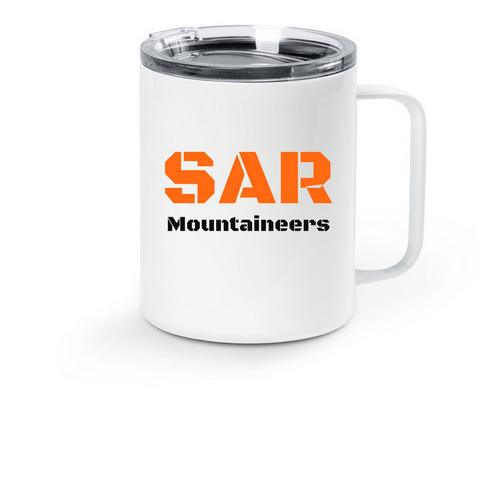Roque and Huck, a White Stainless Steel Travel Mug