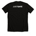Safety that lasts. Justice that heals., a Solid Black Blend Premium Unisex Tee (back-view)