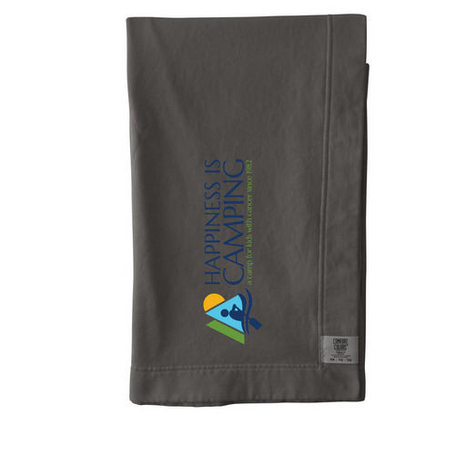 Happiness Is Camping Blankets, a Pepper Comfort Colors Blanket