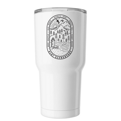 2024 West Seattle Tumbler, a White Insulated Tumbler