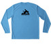 I saw the O'ahu 'Elepaio, a Carolina Blue Unisex Performance Long Sleeve Tee (back-view)