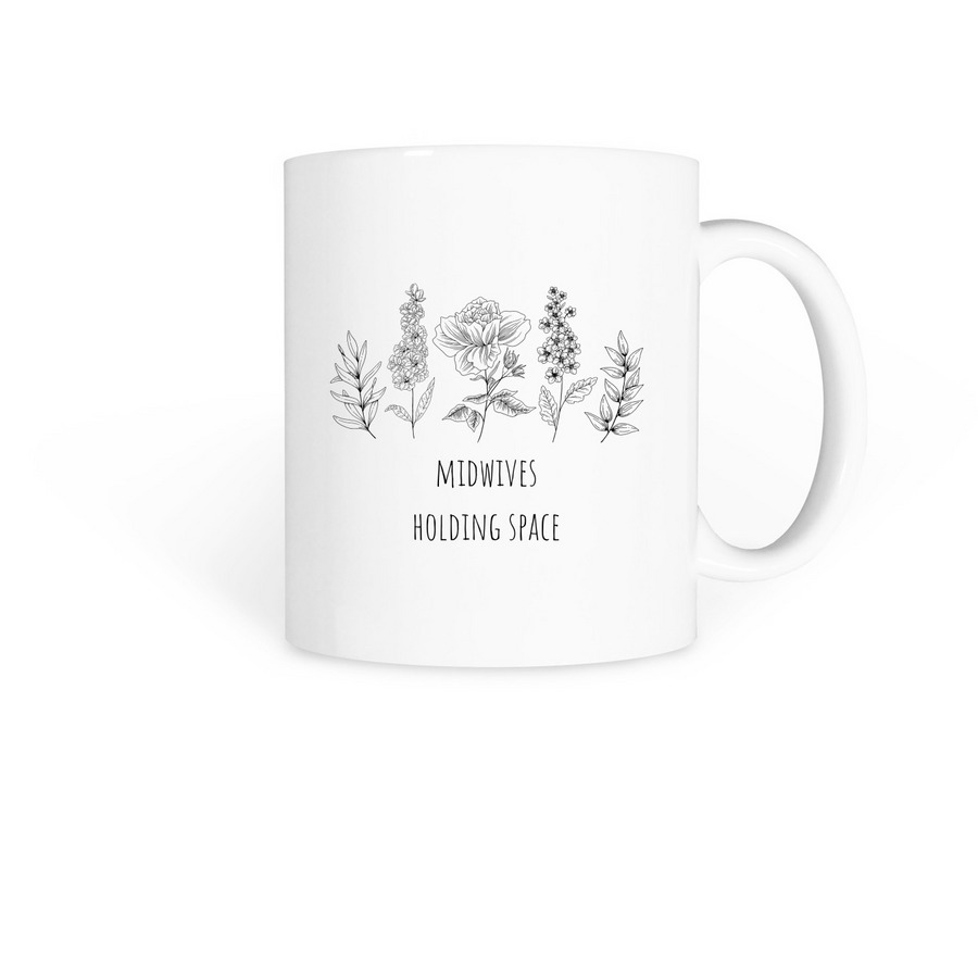 Midwifery Week 2023- Holding Space Mug, a White Coffee Mug