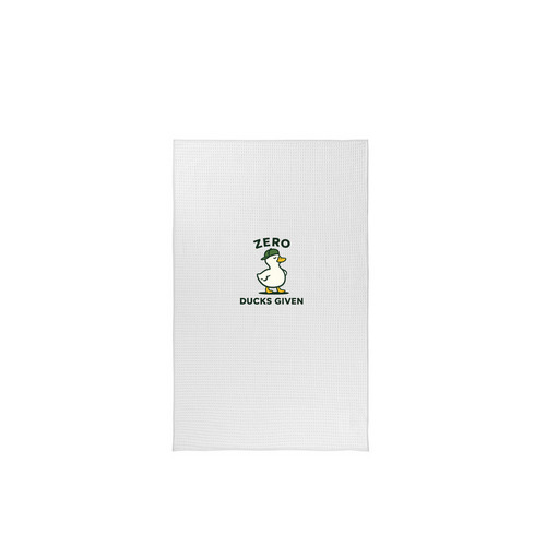 Zero Ducks Given Tea Towel, a White Tea Towel