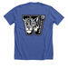 Wildcats Double Design Tops, a Solid True Royal Premium Unisex Tee (back-view)