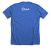 Happy Challah Days, a Heather True Royal Premium Unisex Tee (back-view)