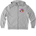 Ask Me About My BTBB Foster Puppy (zip-up), a Granite Grey Heather Allmade Organic French Terry Zip Up Hoodie