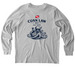 Long Sleeve Unisex, Blue Logo, a Heather Grey Stanley/Stella Unisex Creator 2.0 Long Sleeve Tee (back-view)