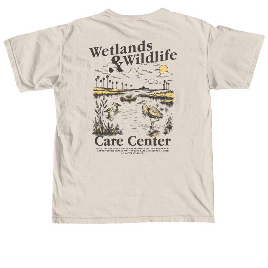 WWCC X KNGDMCO - Ivory Wetlands, a Ivory Comfort Colors Unisex Tee (back-view)