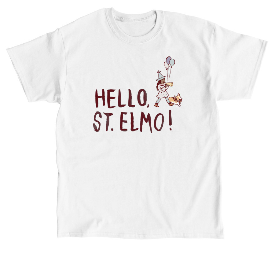 Hello, St. Elmo! Classic T-shirt (big logo), a White Classic Unisex Tee