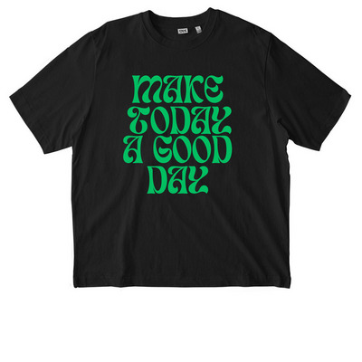 Make Today a Good Day ?, a Black Stanley/Stella Unisex Freestyler Heavyweight Tee