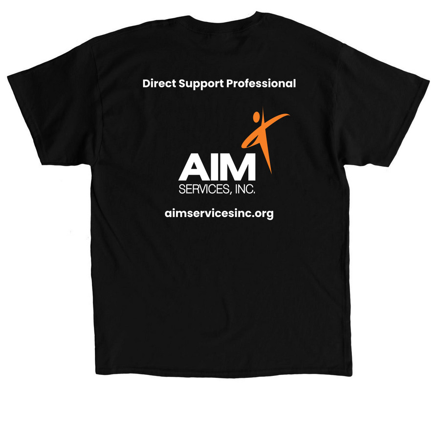 AIM DSP, a Black Classic Unisex Tee (back-view)