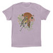 Meadowlark, Monarch, Milkweed, a Light Violet Premium Cotton Tee