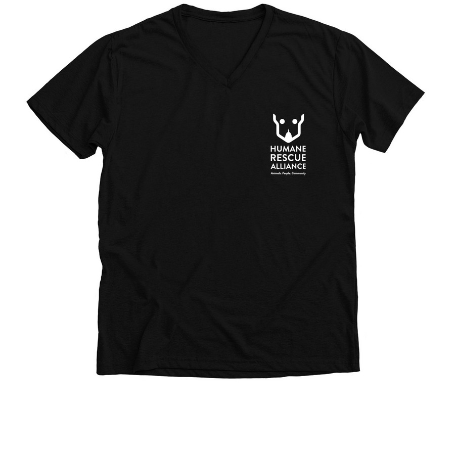 DC's Finest Dog & Cat, benefiting HRA, a Solid Black Blend Premium V-Neck Tee