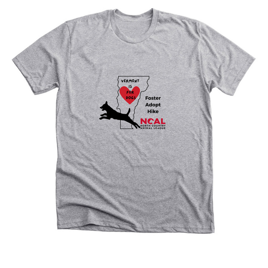 NCAL Vermont is for Dogs, a Athletic Heather Premium Unisex Tee