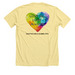 Love All&nbsp;, a Heather Yellow Gold Premium Unisex Tee (back-view)