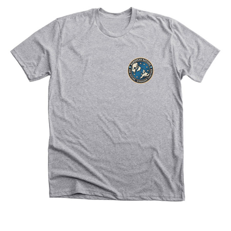 Stronger Together: European Nations, a Athletic Heather Premium Unisex Tee