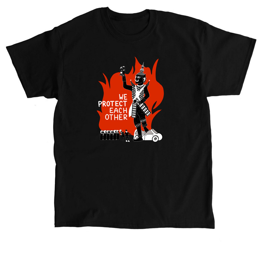 We Protect Each Other, a Black Classic Unisex Tee