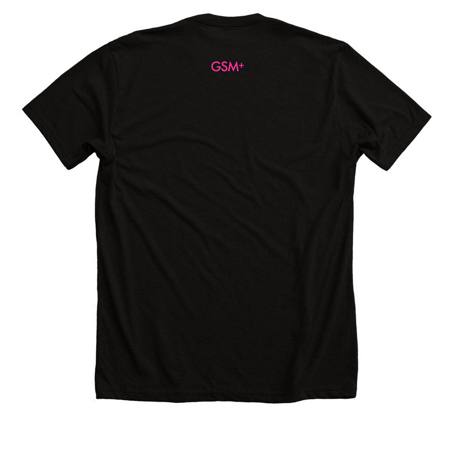 Our Heart, a Solid Black Blend Premium Unisex Tee (back-view)