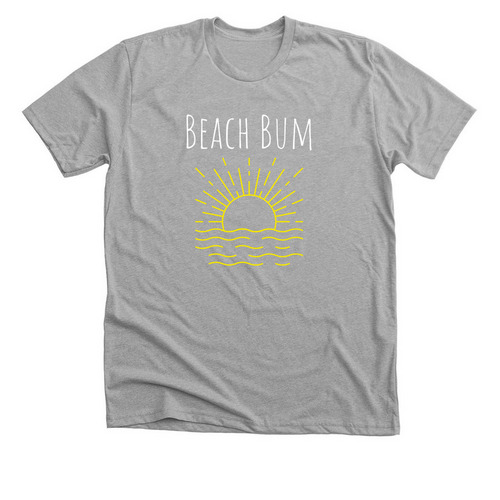Beach Bum T-shirt, a Athletic Heather Premium Unisex Tee