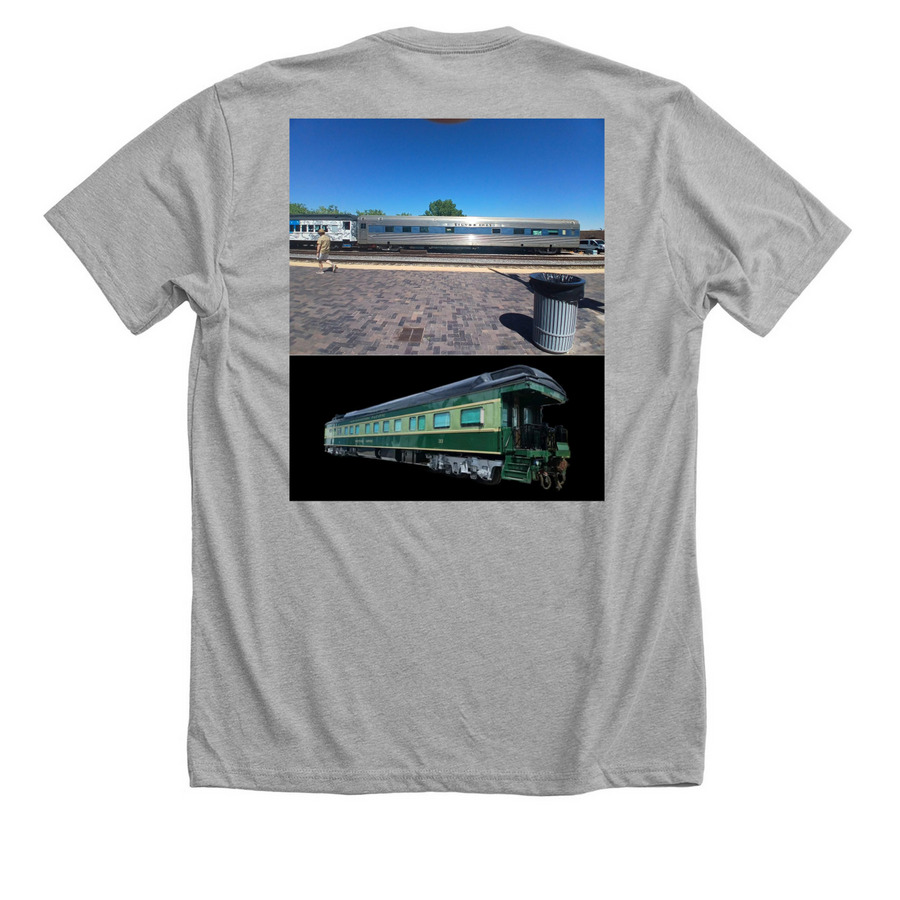 2926 silver iris redwood empire, a Athletic Heather Premium Unisex Tee (back-view)