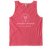JLSP Sunshine City Palm Tree, a Watermelon Comfort Colors Tank Top