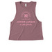 JLSP Sunshine City Palm Tree, a Vintage Rose Allmade Eco Triblend Women?s Muscle Tank