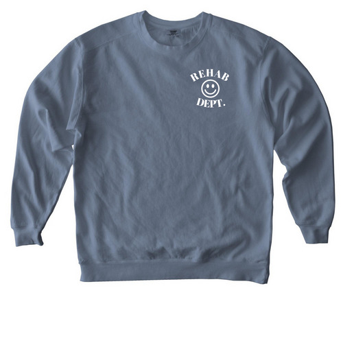 Rehab Dept. Comfort Colors Crewneck, a Blue Jean Comfort Colors Crewneck Sweatshirt