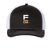 FOA Hats, a Black/ White Printed Five-Panel Trucker Cap
