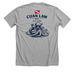 Unisex Navy Logo, a Athletic Heather Premium Unisex Tee (back-view)