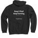 Farm strong, a Black Pullover Hoodie (back-view)