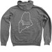 Portland Ballet Zip Up, a Deep Heather Zip Up Hoodie (back-view)
