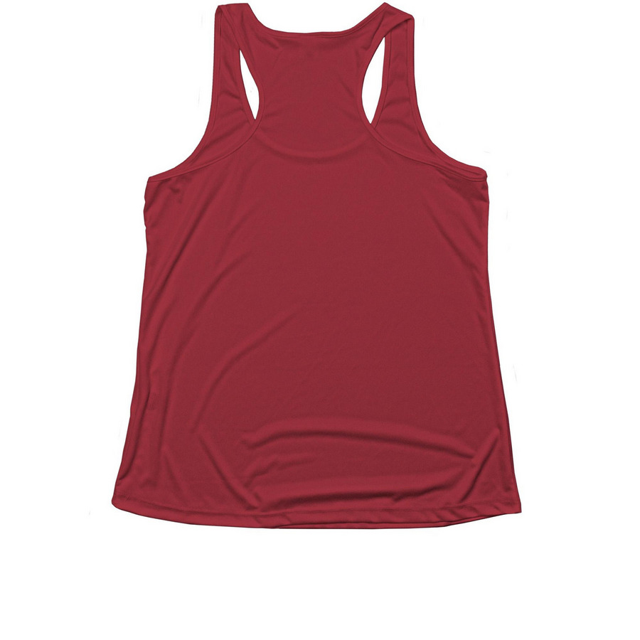 Performance Tees, a True Red Women's Performance Tank (back-view)