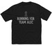 Running for Team Alec, a Black Classic Performance Tee