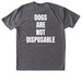 DOGS ARE NOT DISPOSABLE, a Premium Heather Triblend Unisex Tee (back-view)