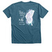 Butterfly Release for Peace, a Heather Deep Teal Premium V-Neck Tee (back-view)