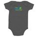 Radical Bike Lobby Onesie, a Charcoal Infant Onesie (back-view)