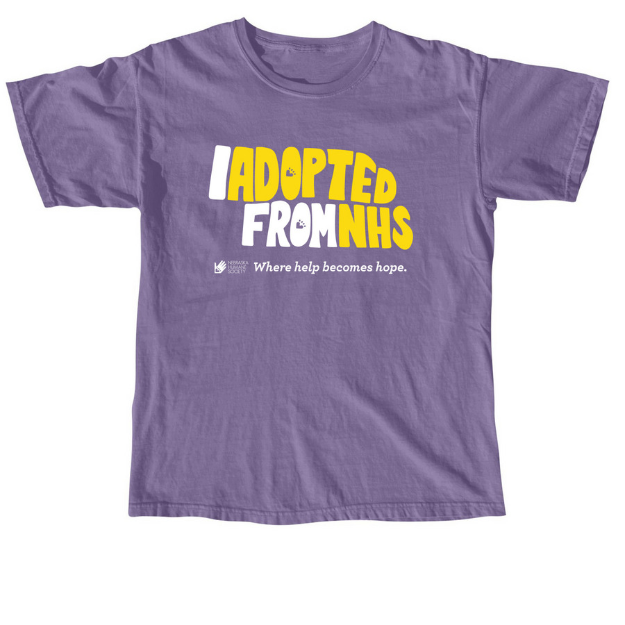 I Adopted From NHS, a Grape Comfort Colors Unisex Tee