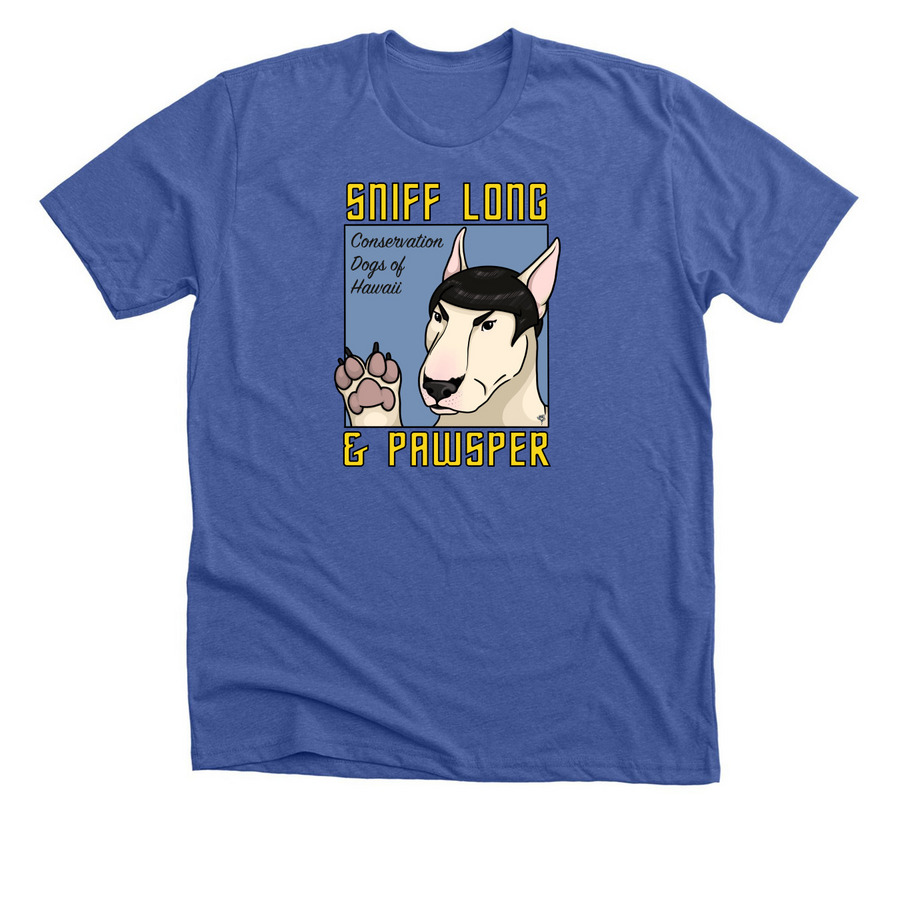 Sniff Long & Pawsper, a Solid True Royal Premium Unisex Tee