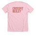 CrossFit Bexley Bunny, a Heather Pink Premium Unisex Tee (back-view)