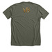 Y.P.O., a Heather Military Green Premium Unisex Tee (back-view)