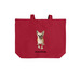Alumni Shelly Tote Bags, a Deep Red Cotton Canvas Tote Bag (back-view)