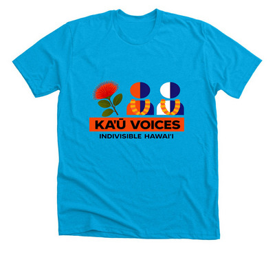 Ka?? Voices T-Shirts, a Neon Blue Premium Unisex Tee