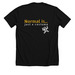 Normal is... T-Shirt, a Solid Black Blend Premium Unisex Tee (back-view)