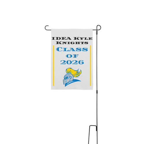 Graduation Year Yard Flags, a White 12" x 18" Yard Flag with Stake
